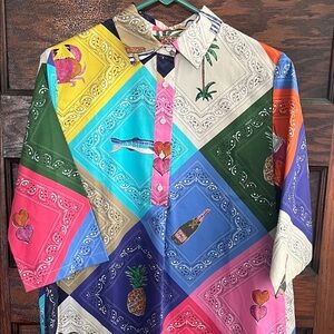 Vilagallo Multicolor High Low Dress